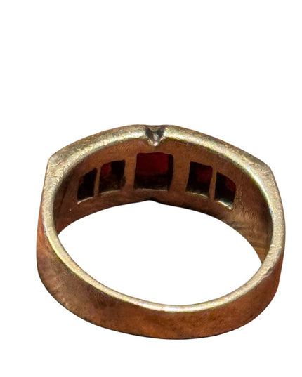 Vintage Sterling Silver 925 Fabcy Garnet Women's Ring