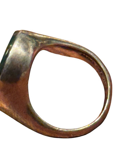 Vintage Large Oval Handmade Sterling Silver 925 Bloodstone Ring