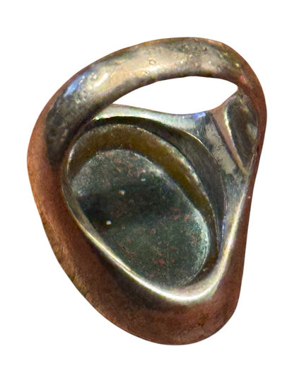 Vintage Large Oval Handmade Sterling Silver 925 Bloodstone Ring