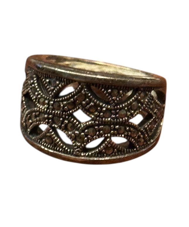Vintage Sterling Silver 925 Marcasite Women's Ring