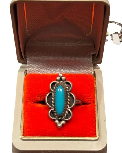 Vintage Sterling Silver 925 Southwestern Turquoise Ring