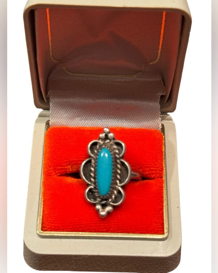 Vintage Sterling Silver 925 Southwestern Turquoise Ring