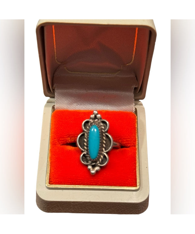 Vintage Sterling Silver 925 Southwestern Turquoise Ring