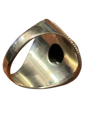 Sterling Silver 925 Ring Black Onyx Stone