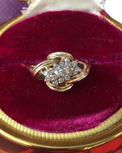 14k Gold & Diamond ring .22 TCW vintage