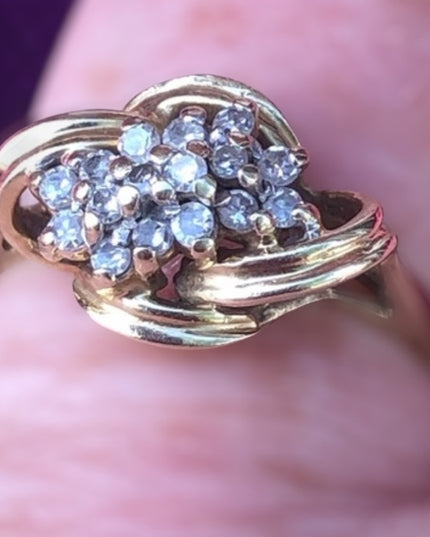 14k Gold & Diamond ring .22 TCW vintage