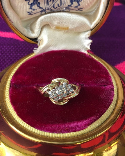 14k Gold & Diamond ring .22 TCW vintage