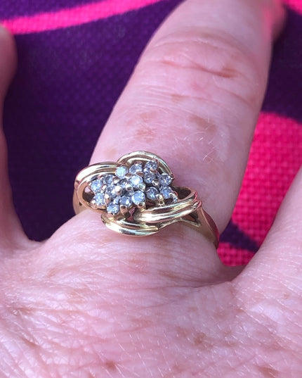 14k Gold & Diamond ring .22 TCW vintage