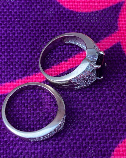 14k Gold Diamond & Iolite Ring set 10.3g