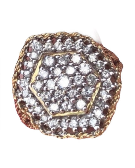 - Spectacular 14k Gold 1 Ct Diamond ring CLUSTER cocktail Ring w/ Appraisal