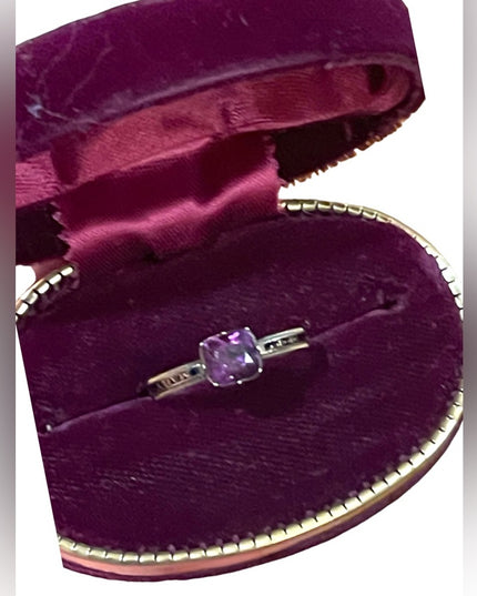 Antique Georgian Mourning enameled ring 1773 Authentic Purple paste 18k …