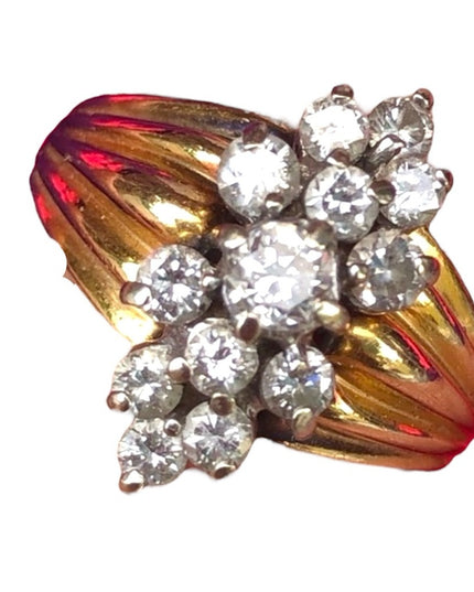 Spectacular 14k 1 TCW Diamond cluster ring VS2 appraisal 4600$ Value