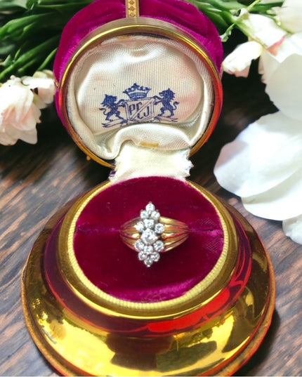 Spectacular 14k 1 TCW Diamond cluster ring VS2 appraisal 4600$ Value