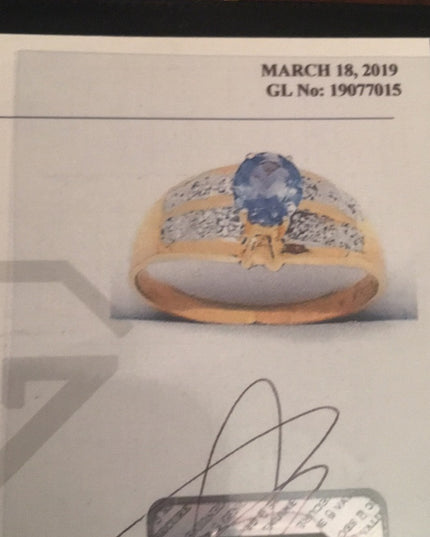 14k Gold Fancy Diamond Tanzanite Cocktail ring