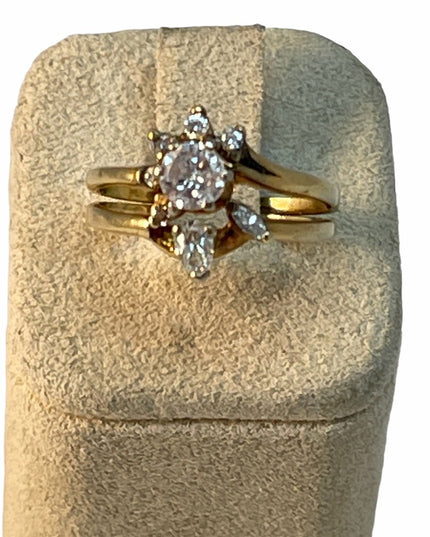 14k Gold Diamond cluster ring APPRAISAL  VTG