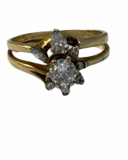 14k Gold Diamond cluster ring APPRAISAL  VTG