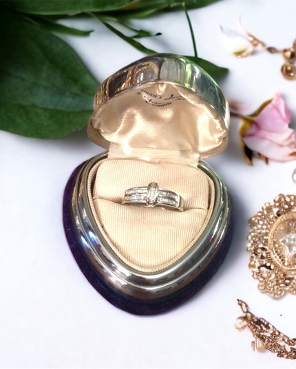14k White gold Diamond fancy ring .40 TCW