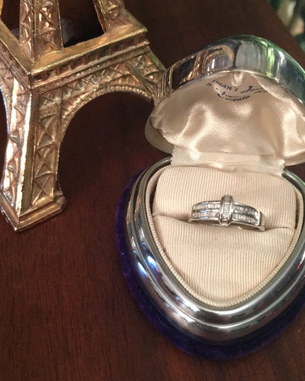 14k White gold Diamond fancy ring .40 TCW