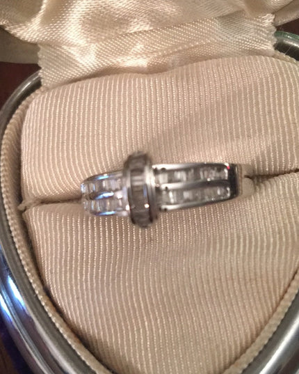 14k White gold Diamond fancy ring .40 TCW
