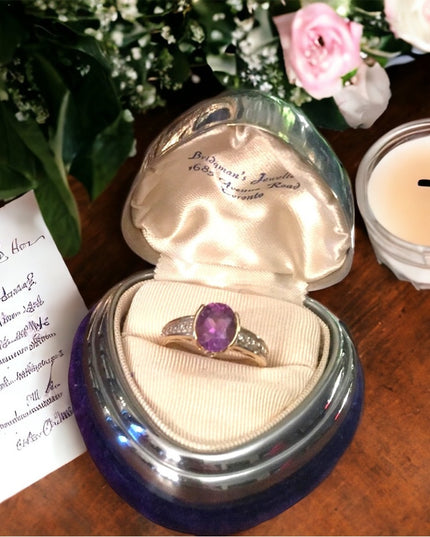 10k Gold Diamond & Amethyst ring w/ appriasal