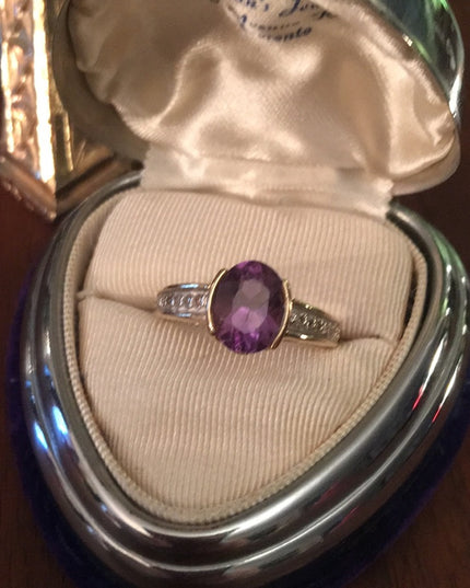10k Gold Diamond & Amethyst ring w/ appriasal
