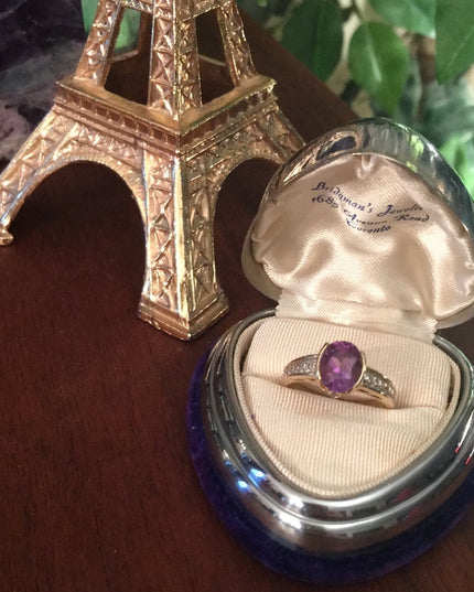 10k Gold Diamond & Amethyst ring w/ appriasal