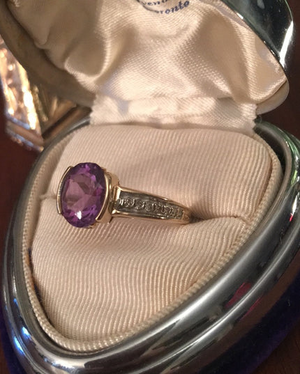 10k Gold Diamond & Amethyst ring w/ appriasal