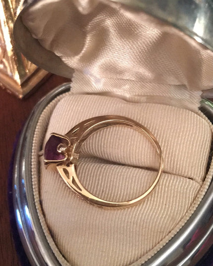10k Gold Diamond & Amethyst ring w/ appriasal