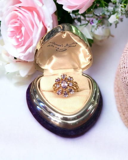10k Gold Tanzanite cluster ring w/appraisal