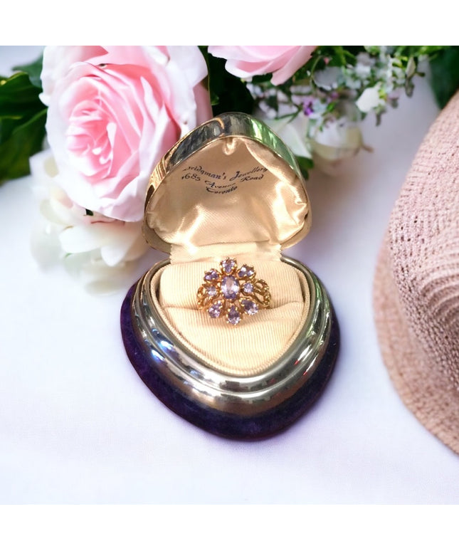 10k Gold Tanzanite cluster ring w/appraisal