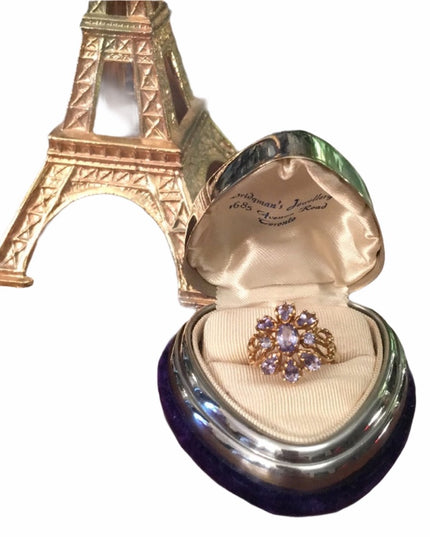10k Gold Tanzanite cluster ring w/appraisal