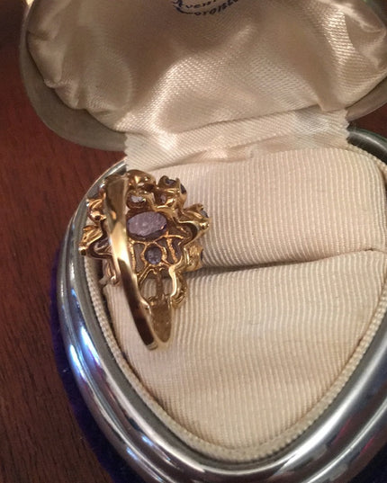 10k Gold Tanzanite cluster ring w/appraisal