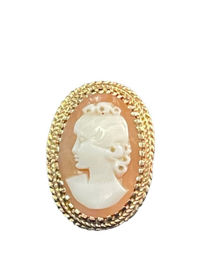 10k gold Shell Cameo ring vintage 1960s w/ appraisal