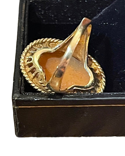 10k gold Shell Cameo ring vintage 1960s w/ appraisal