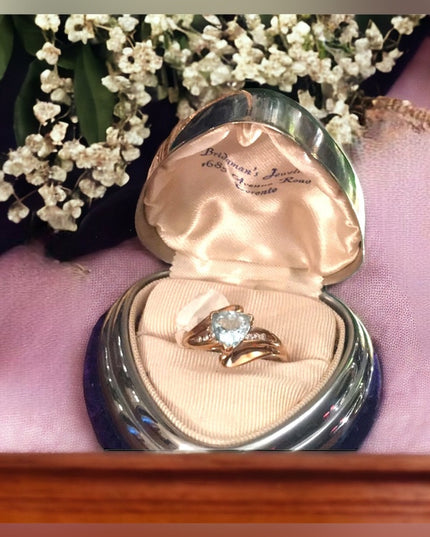 10k gold London Blue Topaz & Diamond ring