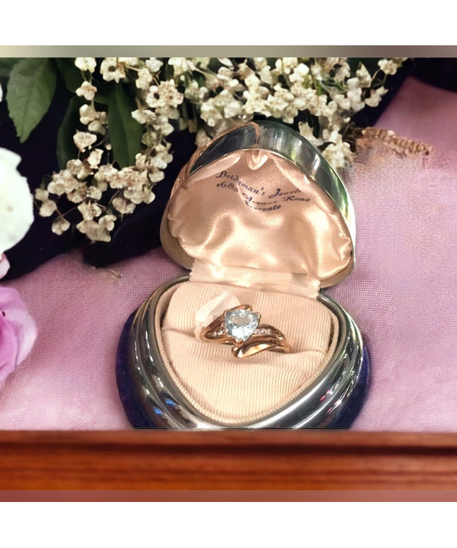 10k gold London Blue Topaz & Diamond ring