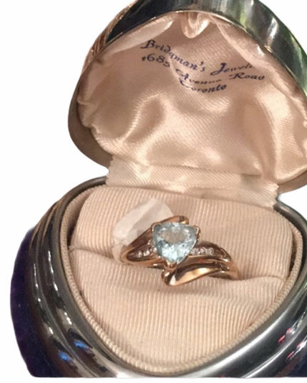 10k gold London Blue Topaz & Diamond ring