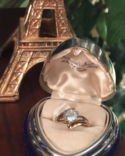 10k gold London Blue Topaz & Diamond ring