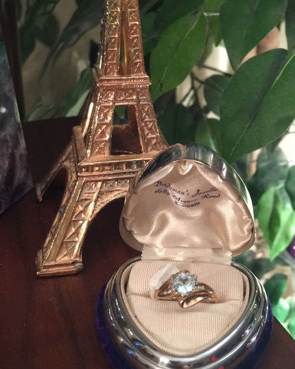 10k gold London Blue Topaz & Diamond ring