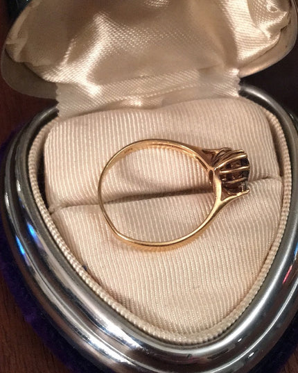 14k Diamond & Amethyst ring