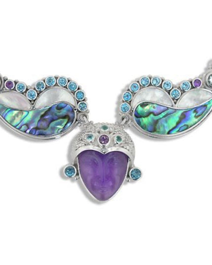 RARE Sajen 925 sterling silver 925 Gemstone fancy goddess necklace