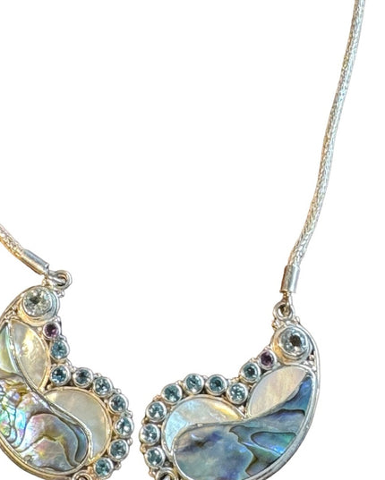 RARE Sajen 925 sterling silver 925 Gemstone fancy goddess necklace