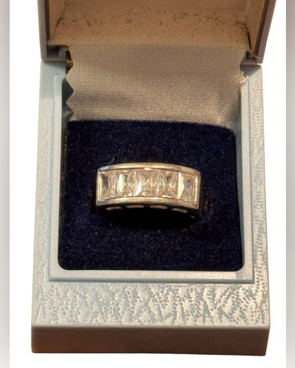 Elegant Sterling  Silver 925 Women's CZ Stacking  Ring