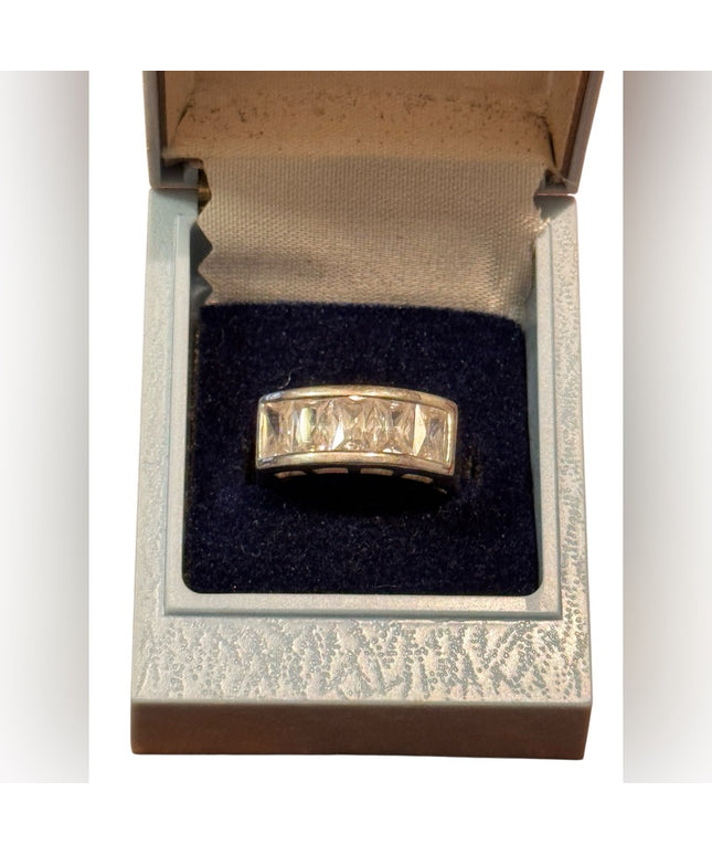 Elegant Sterling  Silver 925 Women's CZ Stacking  Ring