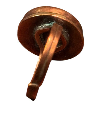 Elegant Vintagr Rose Copper Bell Trading Post Rhodonite Pink Stone Ring