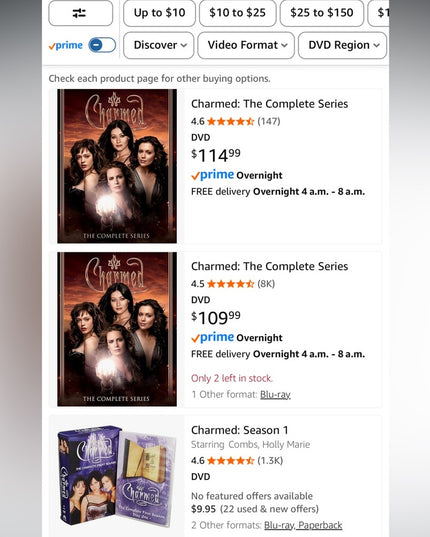 Charmed: The Complete Series Witches Wicca ritual NEW NIB DVD Boxed set