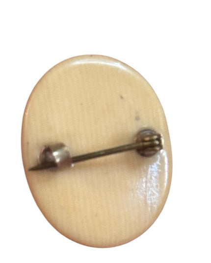 Elegant Antique art Deco early celluloid  Cameo Brooch