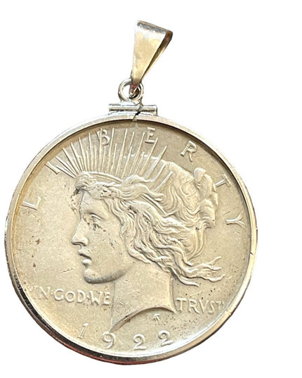 US Bald Eagle 1922 America Silver Liberty peace Dollar Silver Coin pendant