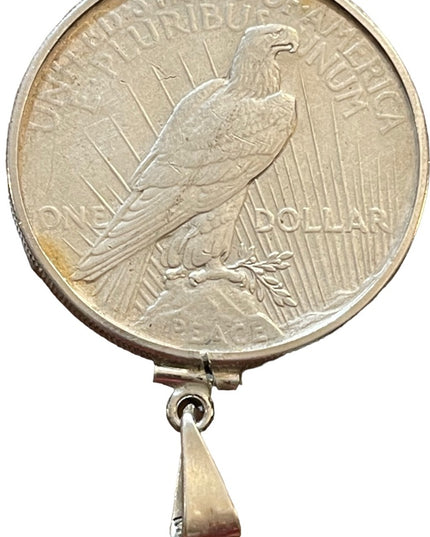 US Bald Eagle 1922 America Silver Liberty peace Dollar Silver Coin pendant