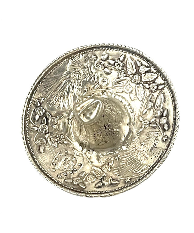 Vintage sterling silver 925 Spanish Sombrero brooch necklace pendant